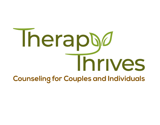 A logo for therapthrives, counseling for couples and individuals.